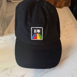 google Black Baseball Cap with Multicolor I/O Patch